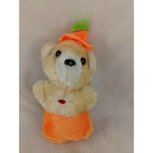 Soft Things Tan Bear Plush Orange Hat 7 Inch Stuffed Animal Toy